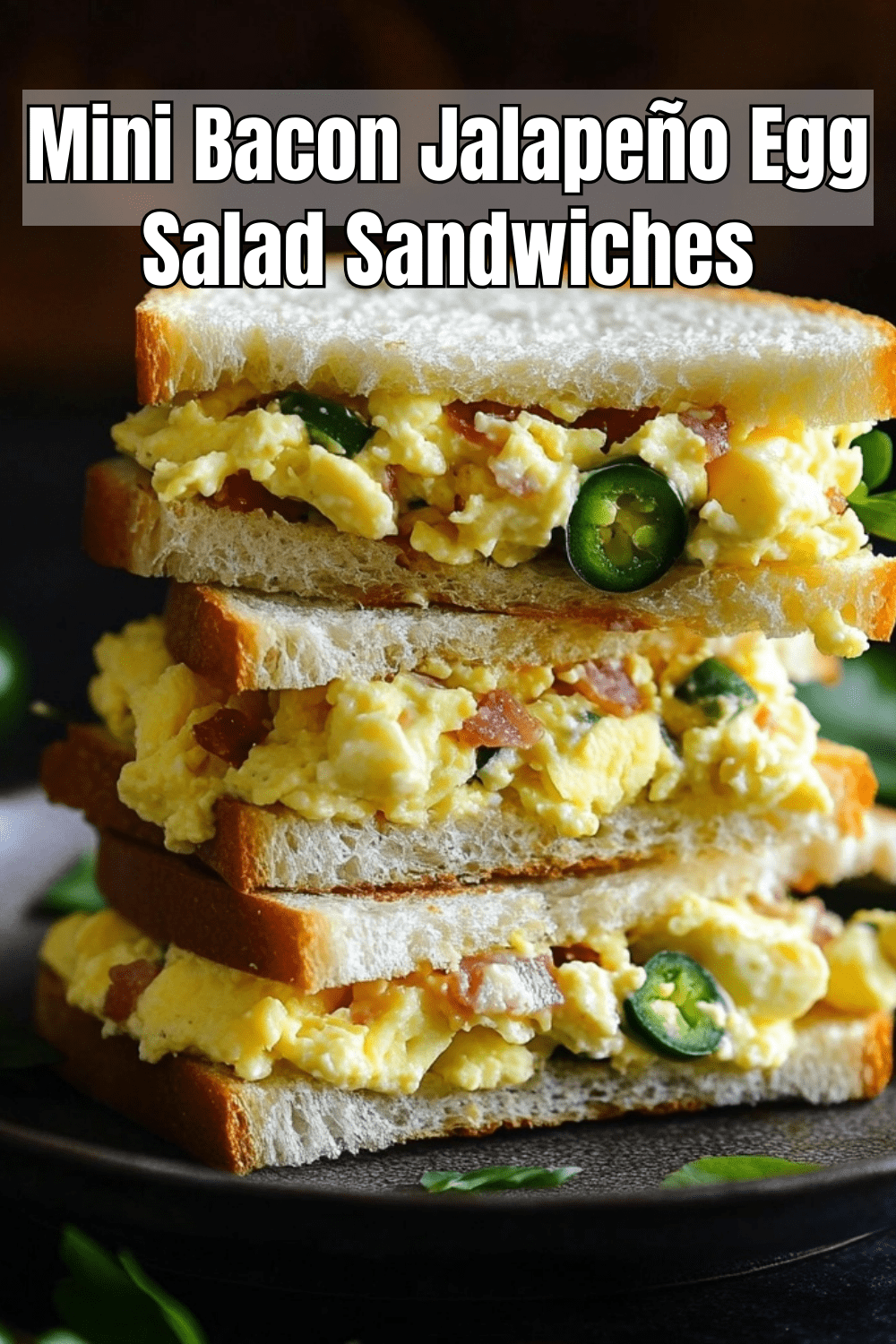 Mini Bacon Jalapeño Egg Salad Sandwiches