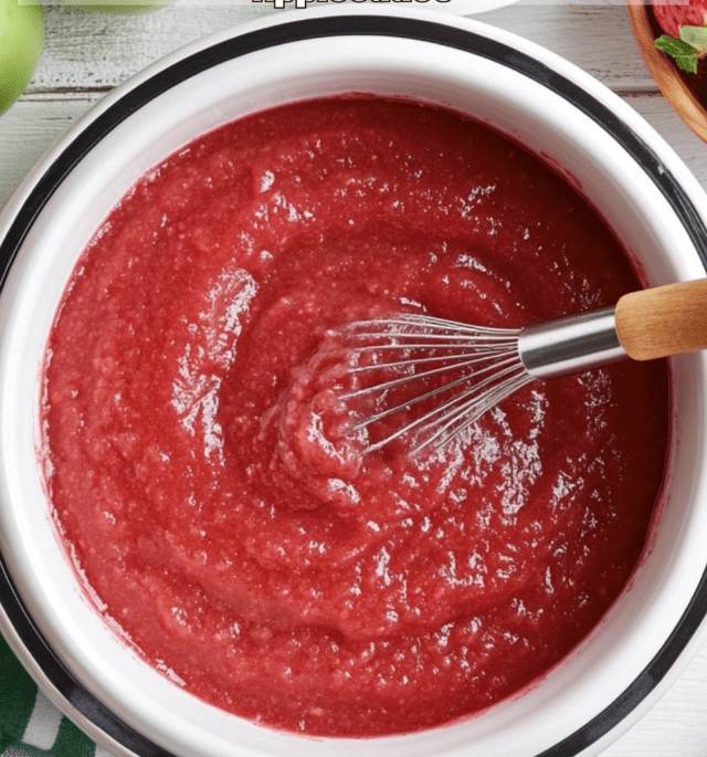 Slow Cooker Strawberry Applesauce