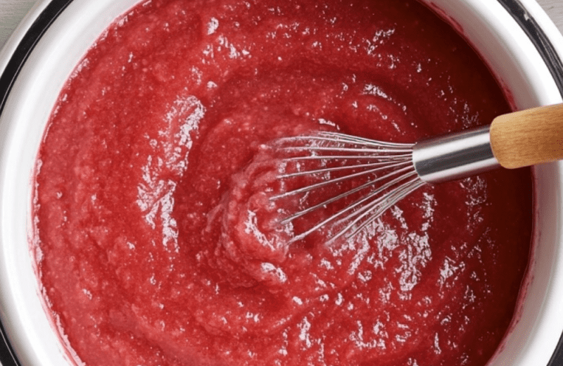 Slow Cooker Strawberry Applesauce