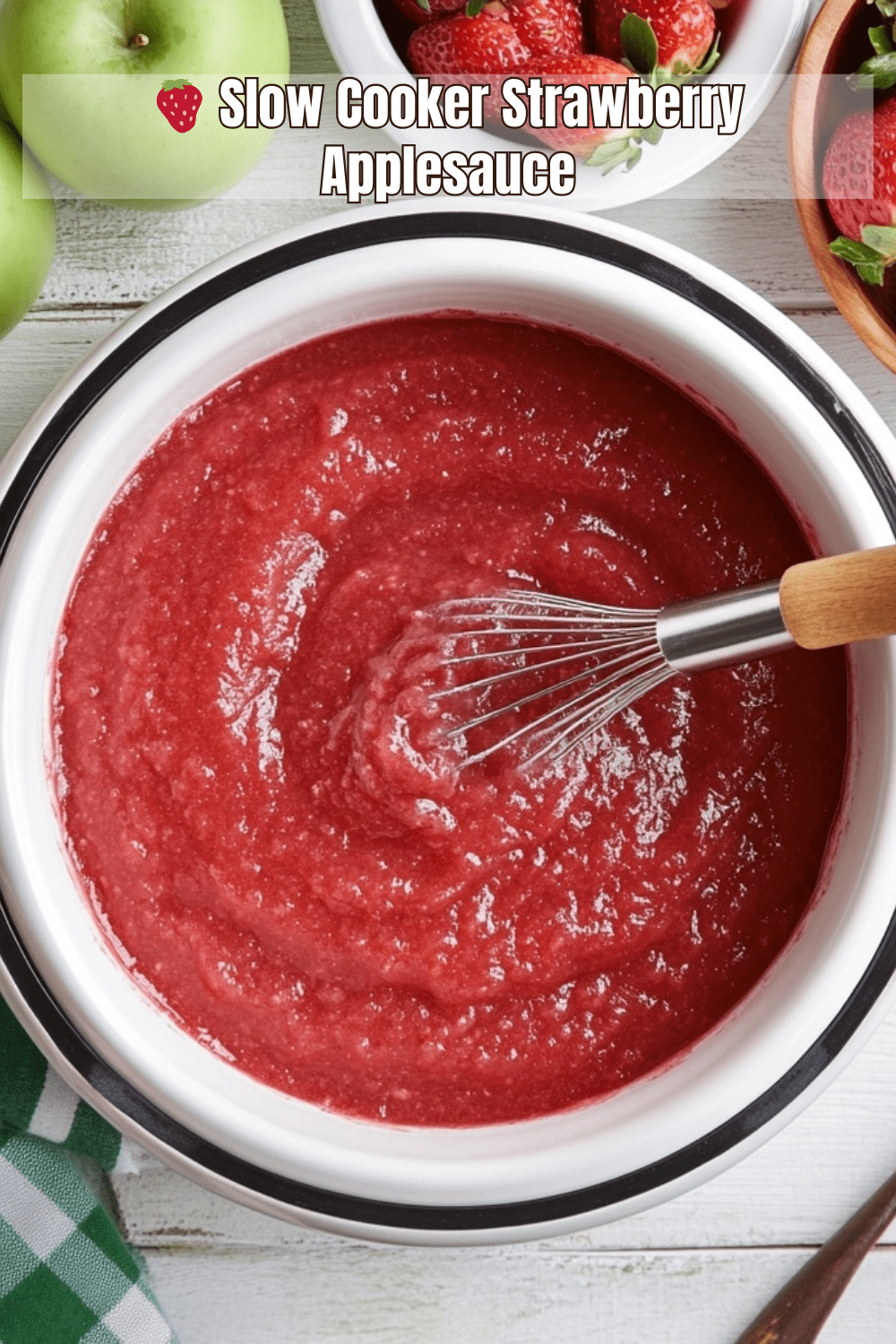 Slow Cooker Strawberry Applesauce