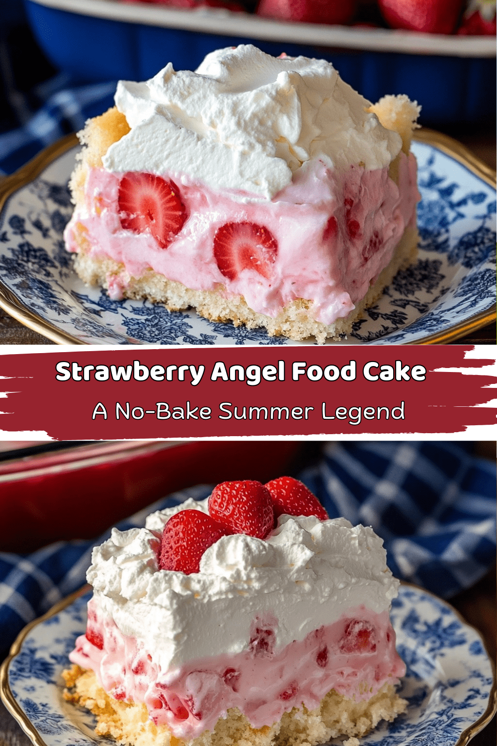 Strawberry Angel Food Cake