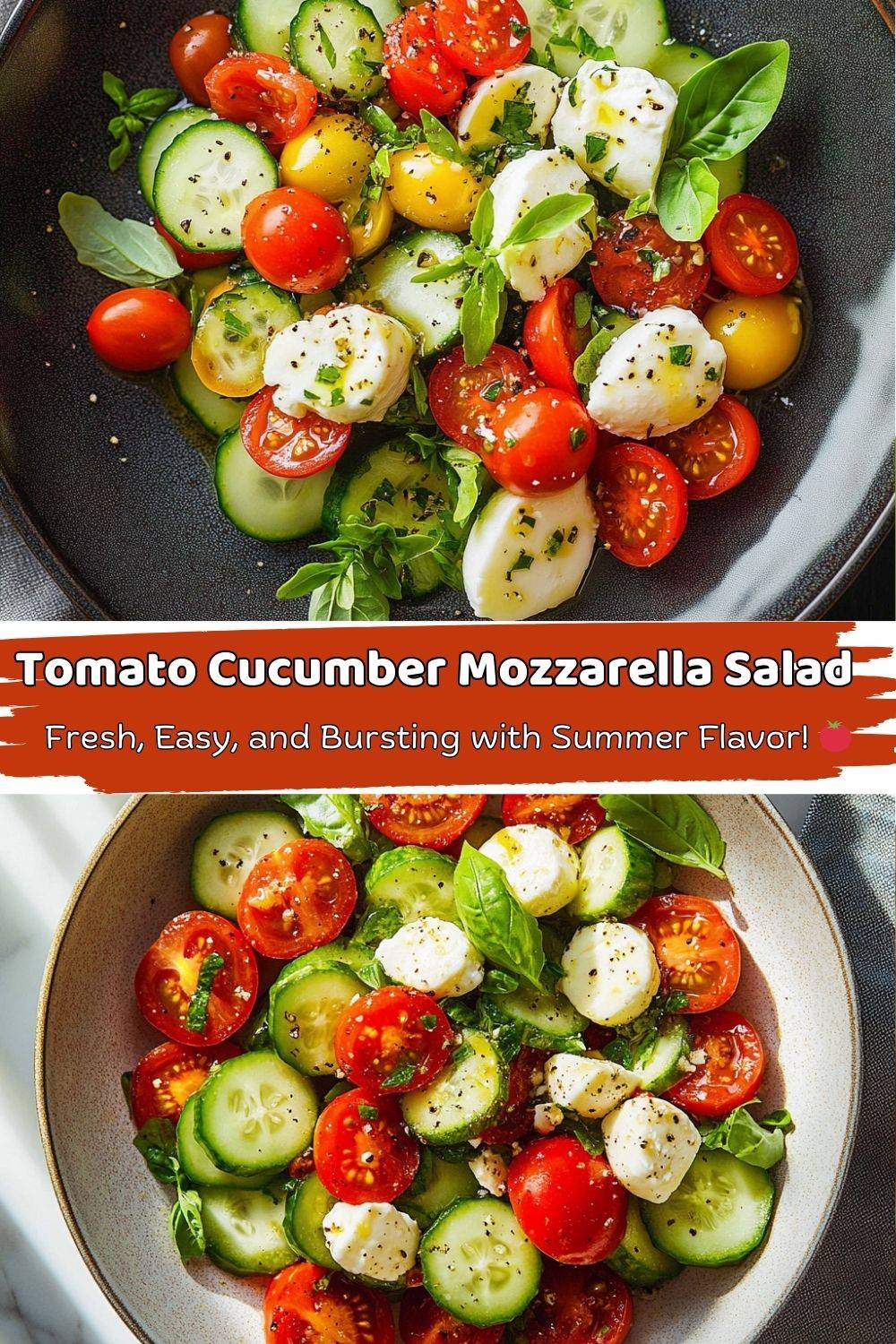 Tomato Cucumber Mozzarella Salad