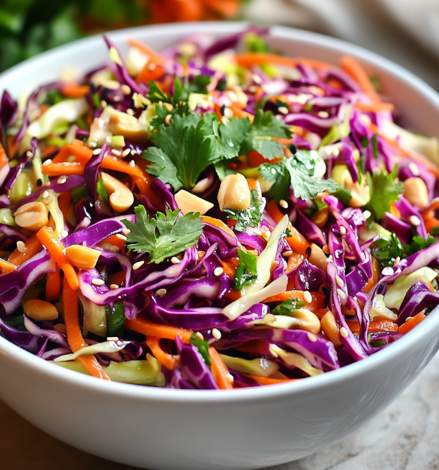 Asian Summer Slaw with Peanut Dressing