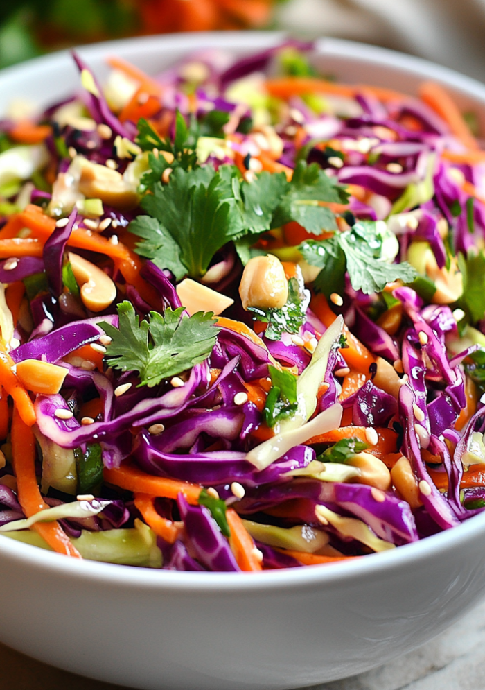 Asian Summer Slaw with Peanut Dressing