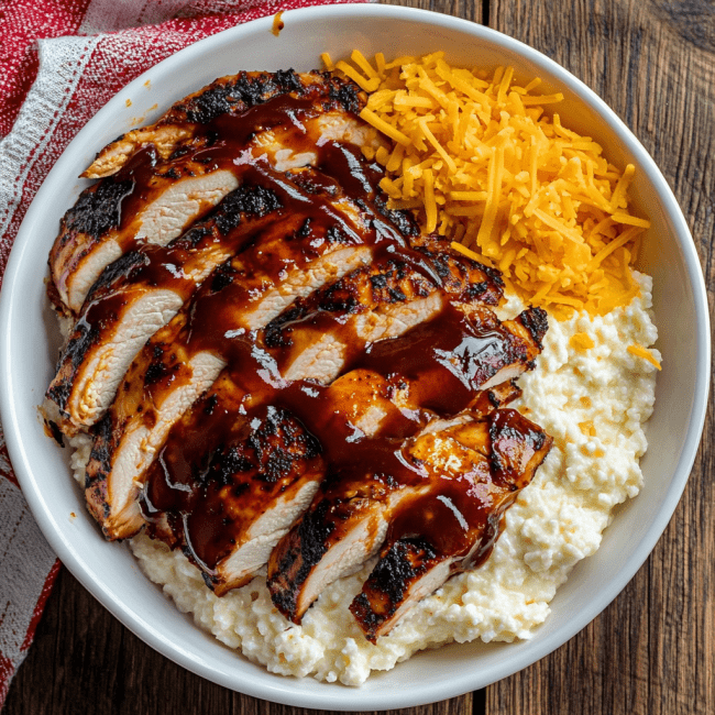 BBQ Chicken Cottage Cheese Bowl