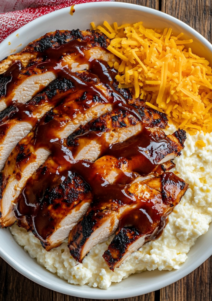 BBQ Chicken Cottage Cheese Bowl