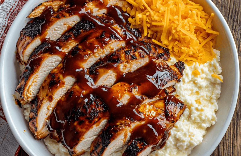 BBQ Chicken Cottage Cheese Bowl