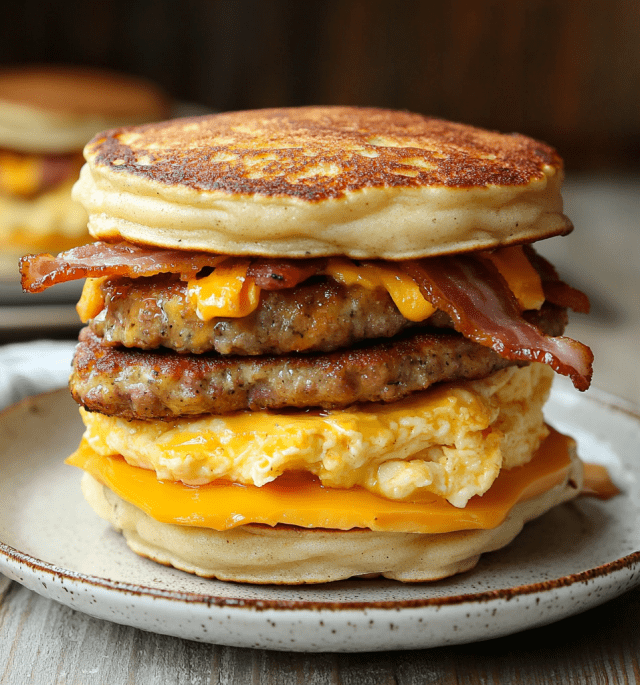 Breakfast Pancake Sandwich