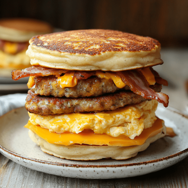 Breakfast Pancake Sandwich