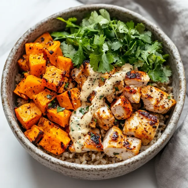 Chicken & Sweet Potato Rice Bowl