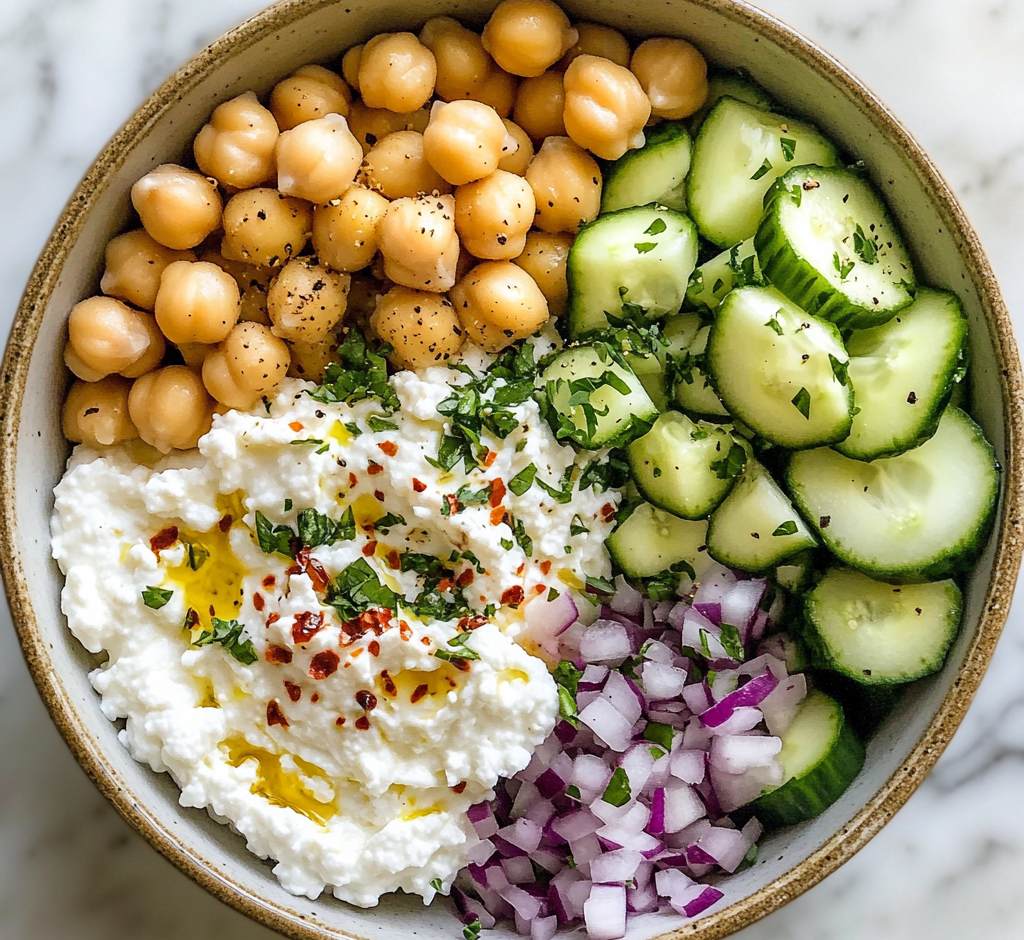 Cottage Cheese & Chickpea Salad