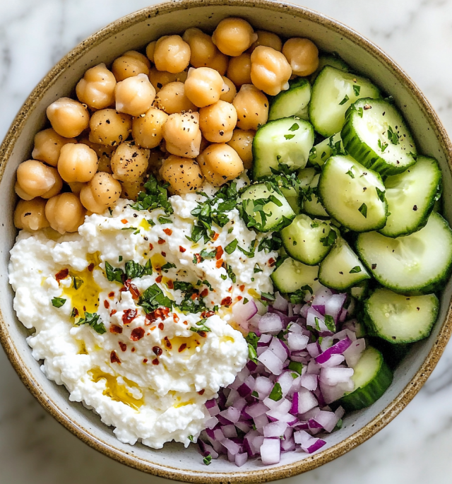 Cottage Cheese & Chickpea Salad