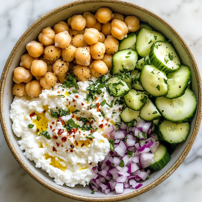 Cottage Cheese & Chickpea Salad