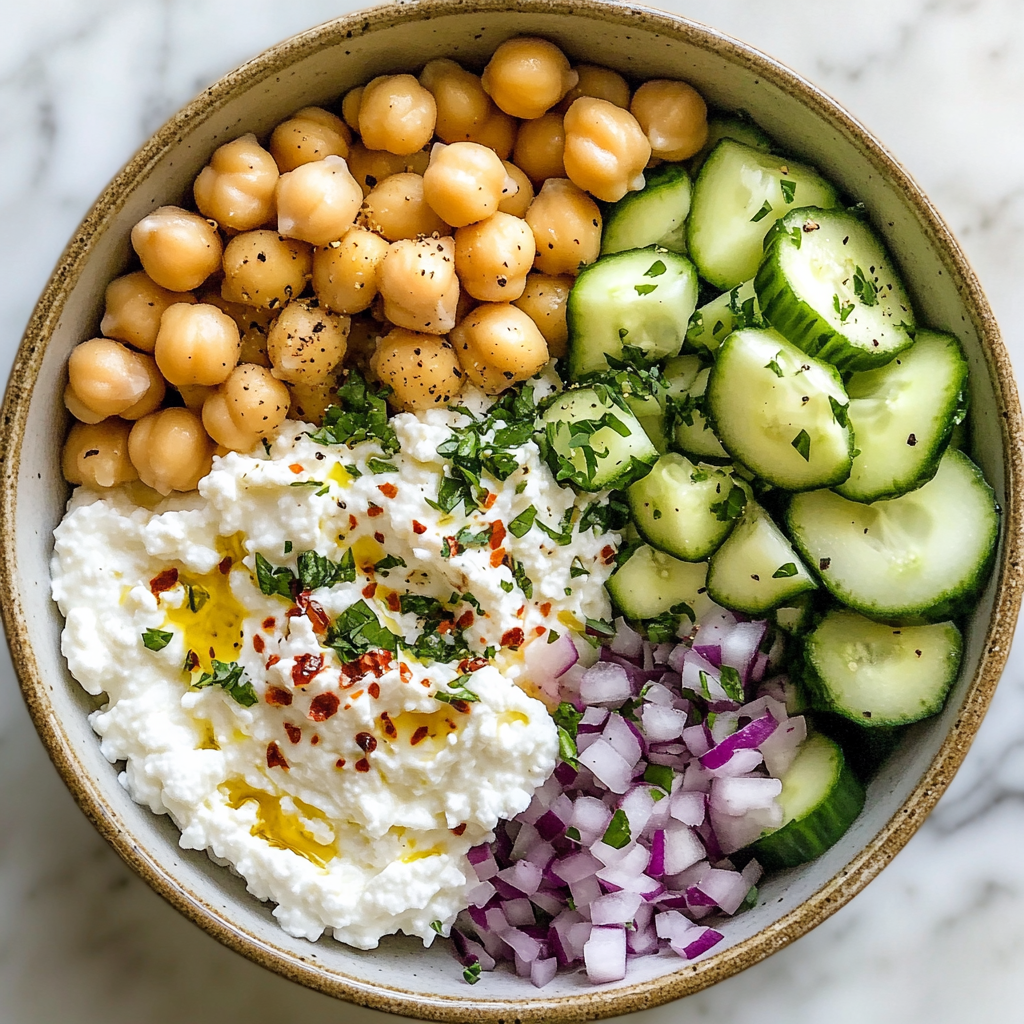 Cottage Cheese & Chickpea Salad