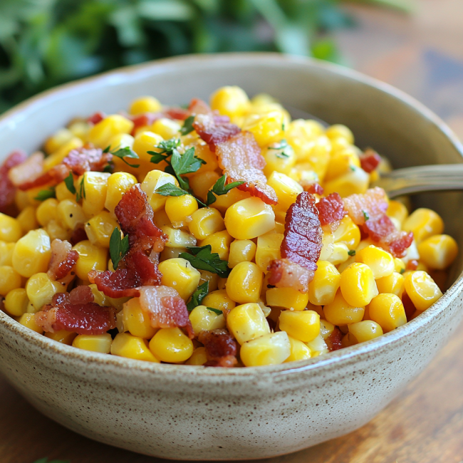 Fresh Corn & Bacon Side Dish