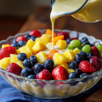 Creamy condensed milk fruit salad