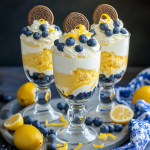 Golden Lemon Blueberry Cheesecake Salad