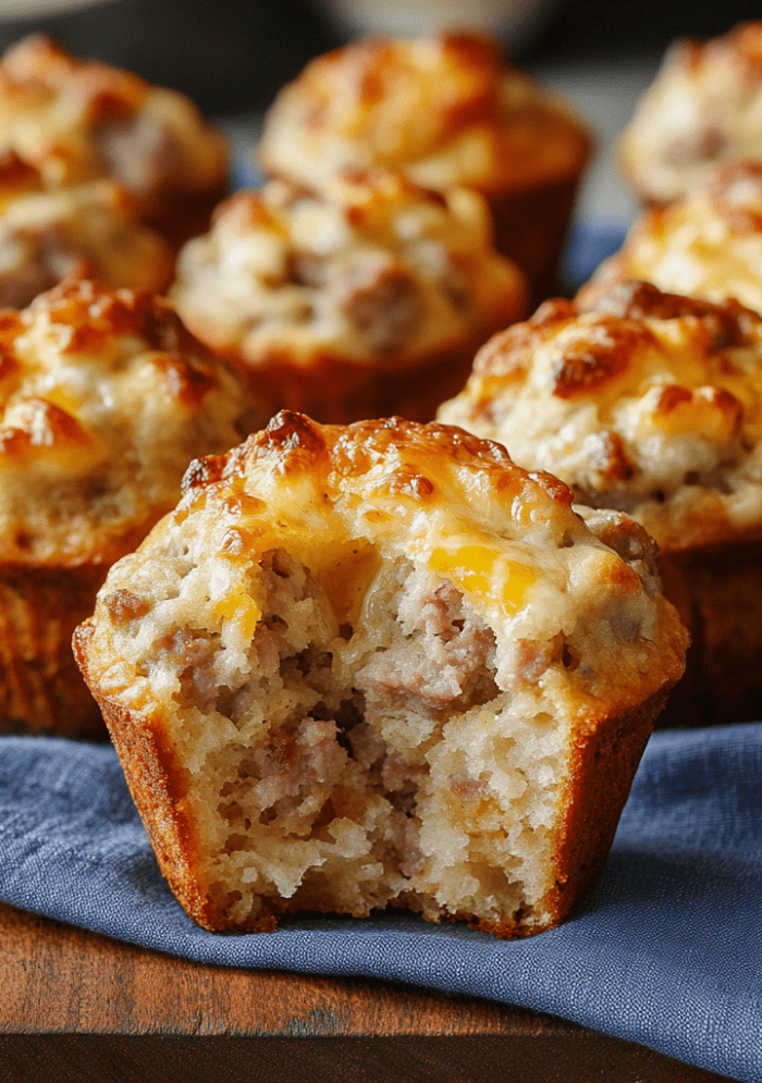 Cheesy Sausage Muffins