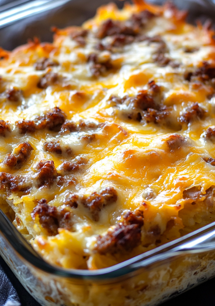 Cozy Sausage Hashbrown Breakfast Casserole Recipe