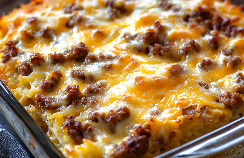 Cozy Sausage Hashbrown Breakfast Casserole Recipe