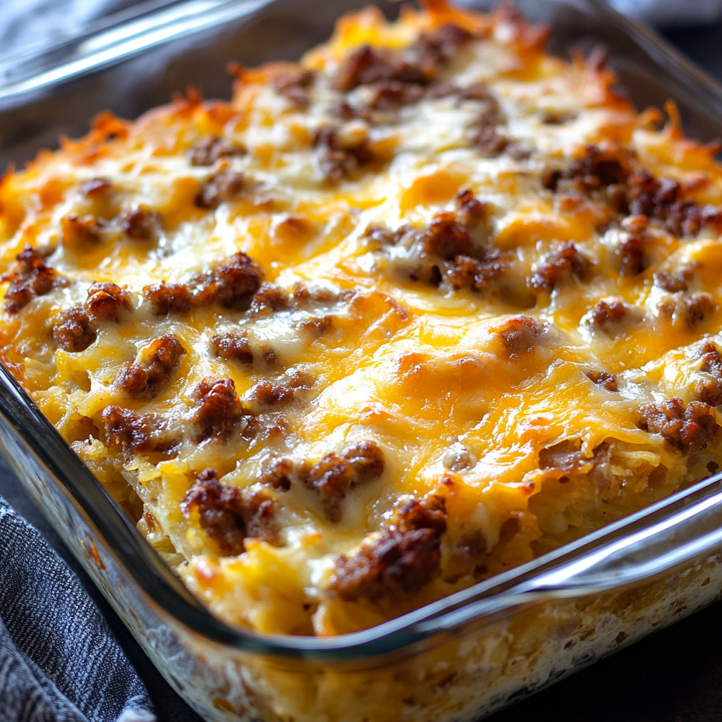 Cozy Sausage Hashbrown Breakfast Casserole Recipe