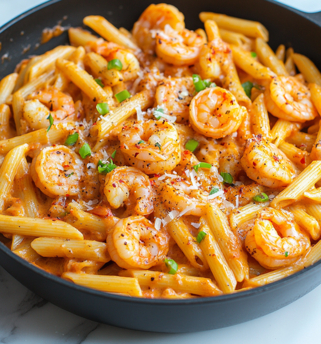 Spicy Parmesan Shrimp Pasta