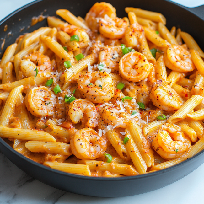 Spicy Parmesan Shrimp Pasta