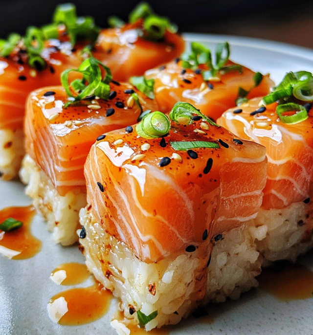 Salmon Crispy Rice Bites