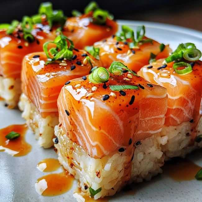 Salmon Crispy Rice Bites