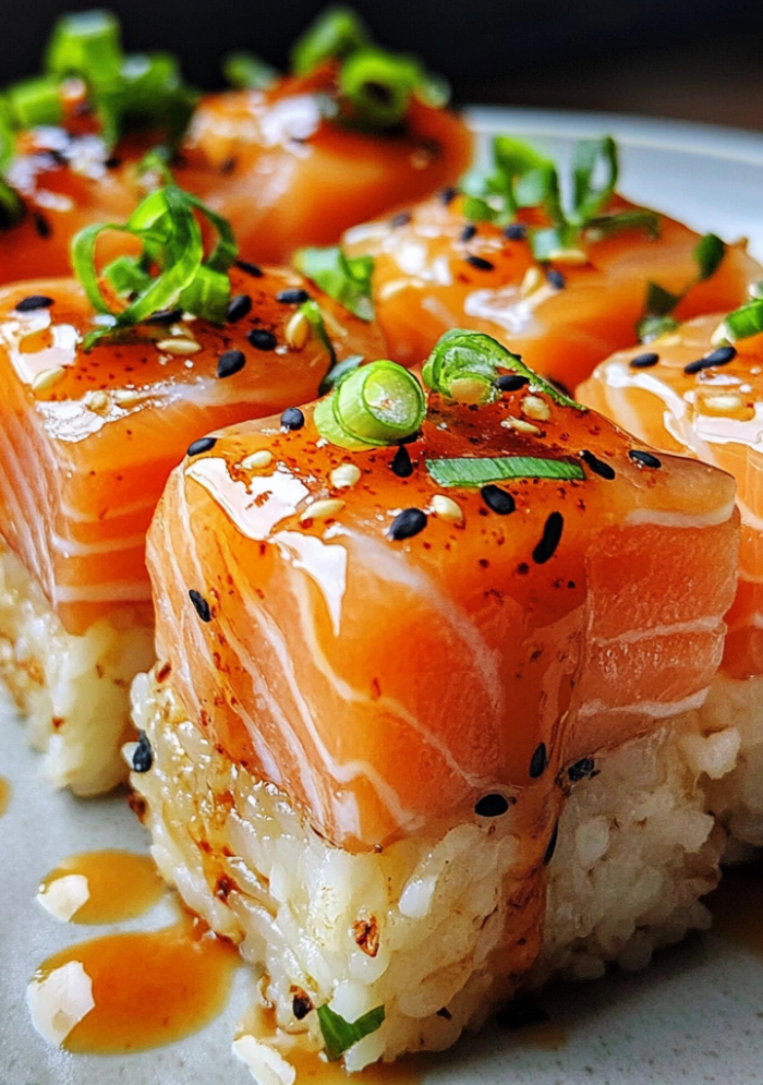 Salmon Crispy Rice Bites