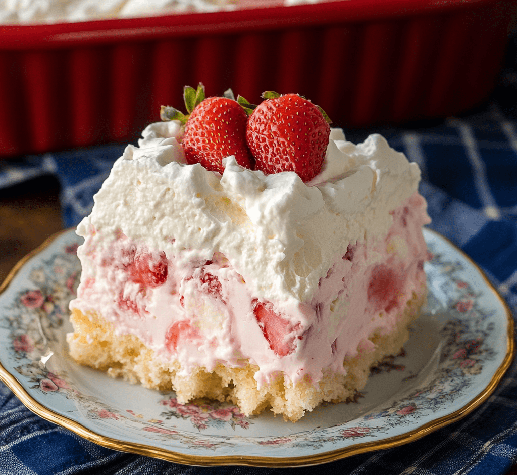 Strawberry Angel Food Cake