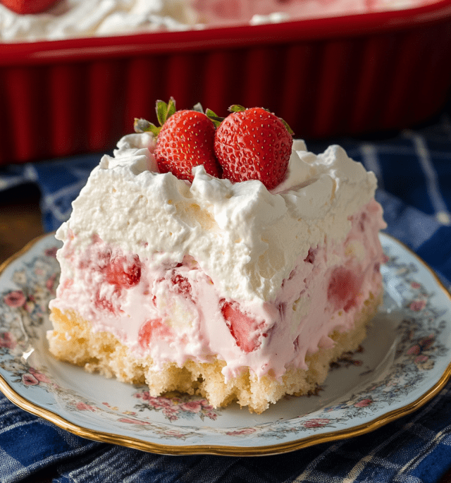 Strawberry Angel Food Cake