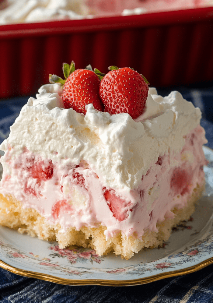 Strawberry Angel Food Cake