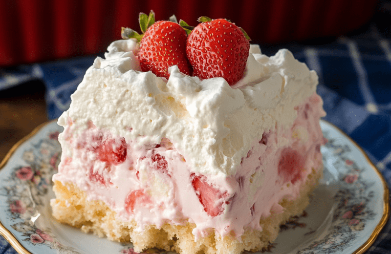 Strawberry Angel Food Cake