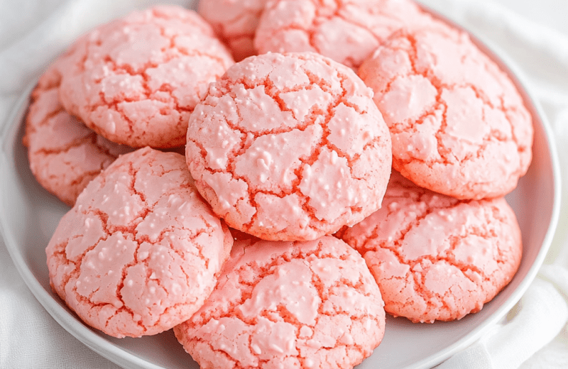 3-Ingredient Strawberry Cake Mix Cookies