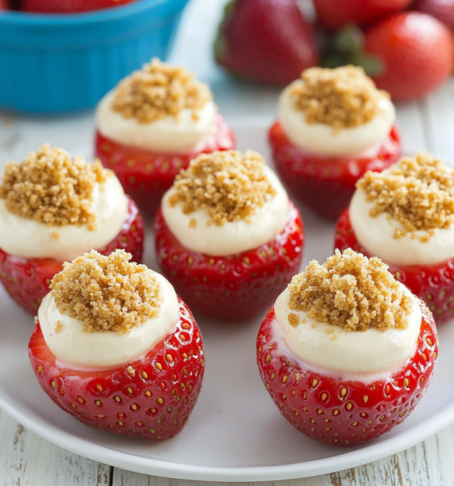 No Bake Strawberry Cheesecake Bites