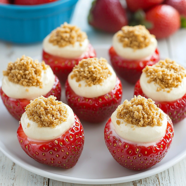 No Bake Strawberry Cheesecake Bites