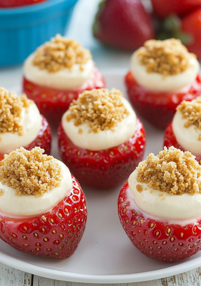 No Bake Strawberry Cheesecake Bites