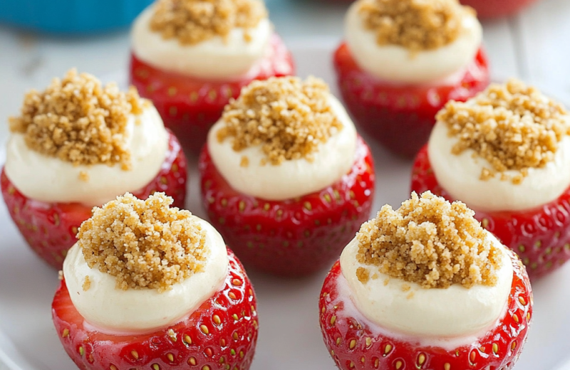 No Bake Strawberry Cheesecake Bites