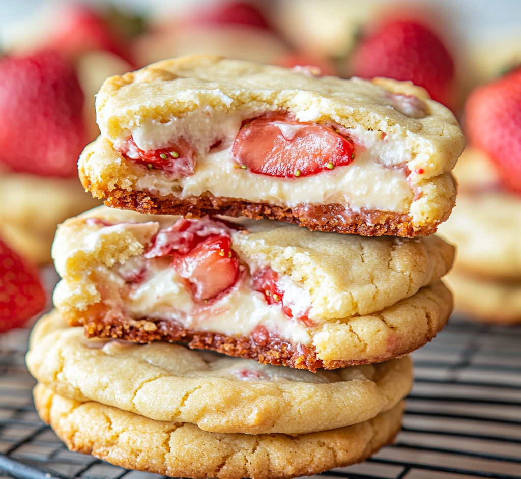 Strawberry Cheesecake Cookies