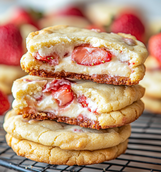 Strawberry Cheesecake Cookies
