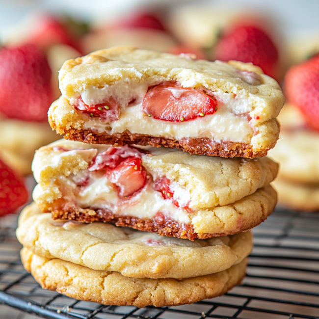 Strawberry Cheesecake Cookies