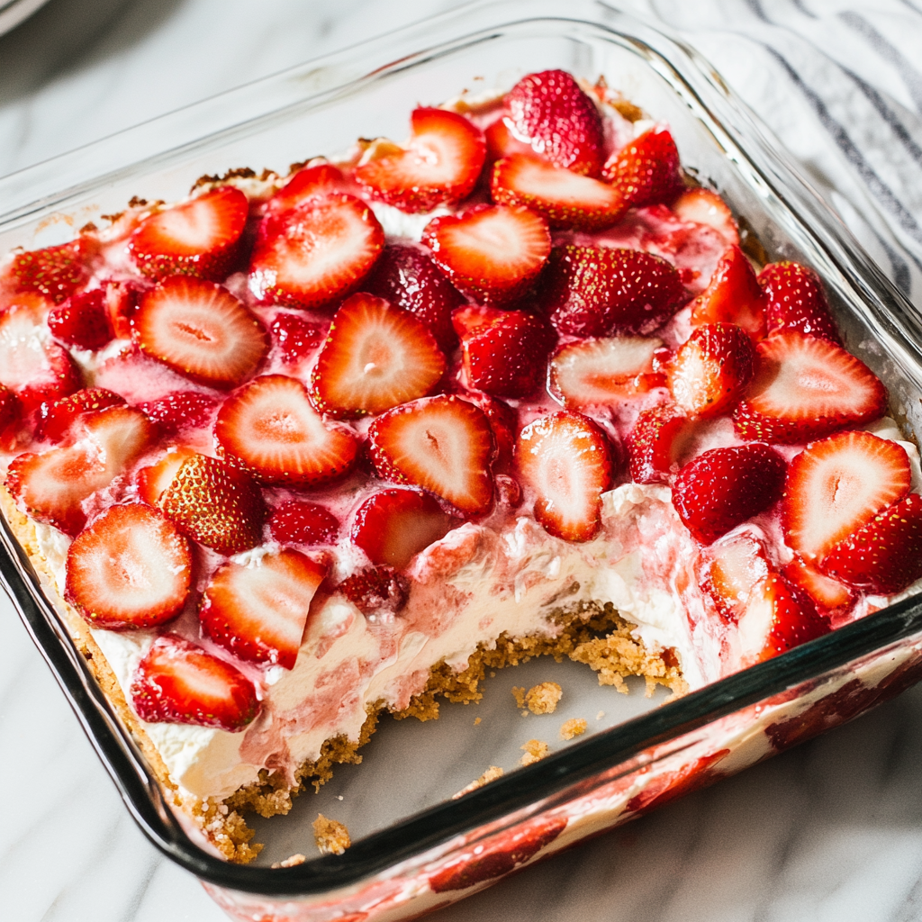 Strawberry Cheesecake Dump Cake