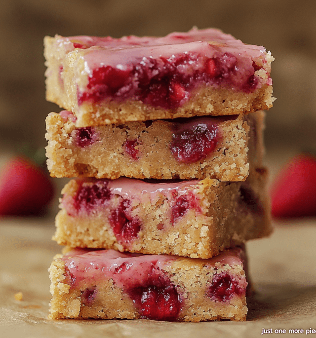 Strawberry Lemon Blondies