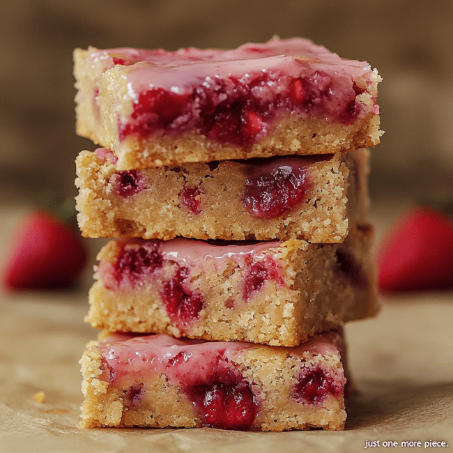 Strawberry Lemon Blondies