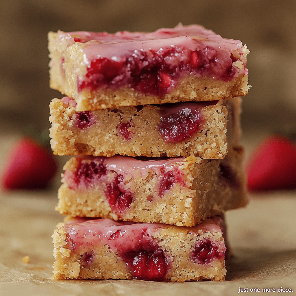 Strawberry Lemon Blondies