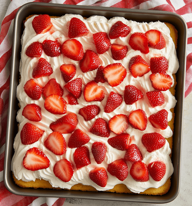 Strawberry Shortcake Sheet Cake