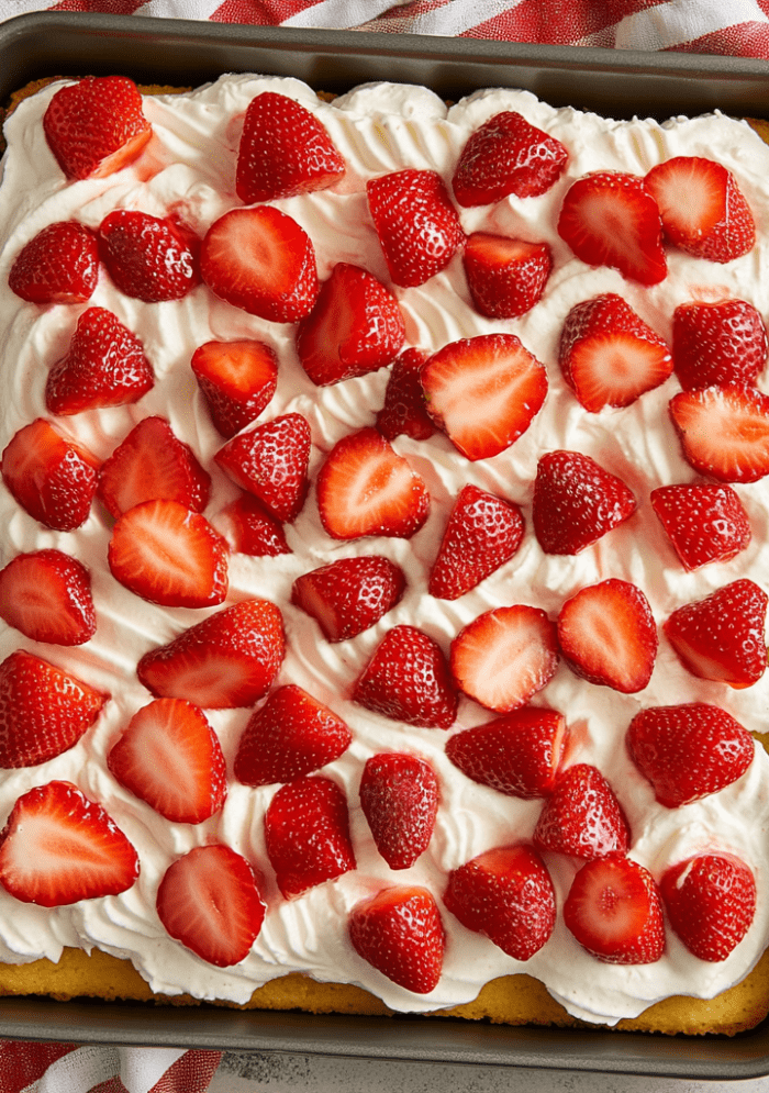 Strawberry Shortcake Sheet Cake