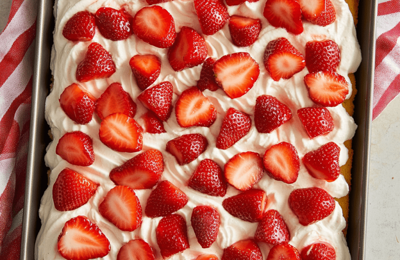 Strawberry Shortcake Sheet Cake