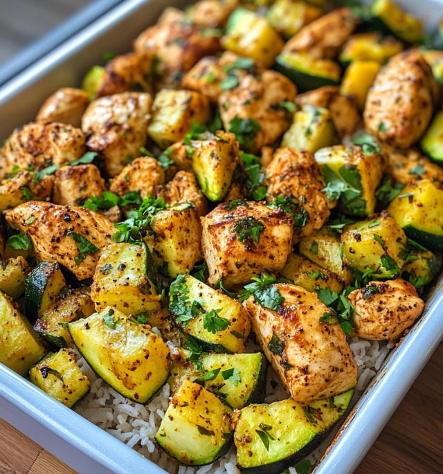 Easy Baked Chicken and Zucchini